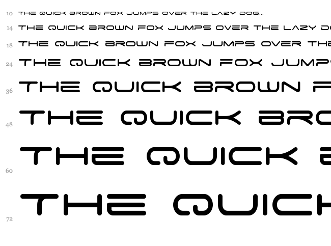Space Age font waterfall